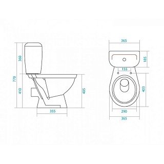 Унитаз-комп Santek "Паллада" гориз. выпуск сидение дюр. (Чебоксары)