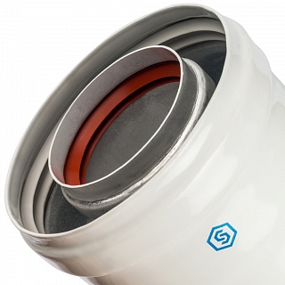 Элемент дымохода DN60/100 адаптер верт. коакс. SCA-6010-230100 STOUT(Vaillant,Protherm) 