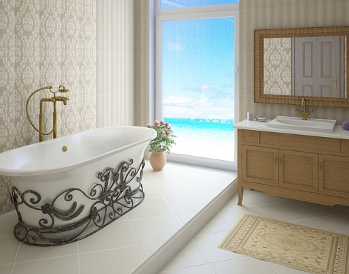 Ванна литьевой мрамор Эстет Лаура,170х70 + ножки