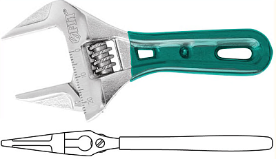 Ключ разводной FIT 155мм",43мм (70213) SlimWide Compact укороченные