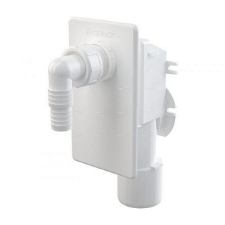 Сифон для СМА под штукатурку  белый APS4