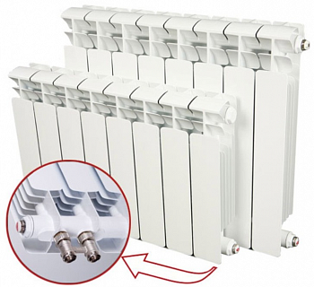 Радиатор бим.RIFAR BVR 500x11 нижнее правое подключение прямое ВЫГОДА