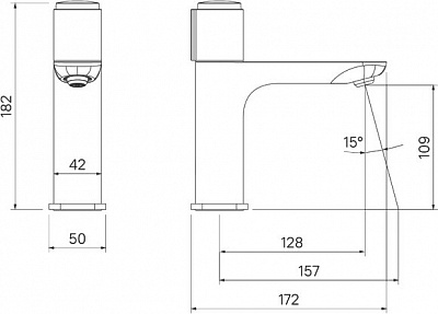 Смеситель для умывальника с инновационным управлением Push Control, графит, Slide, IDDIS, SLIGMBTi01