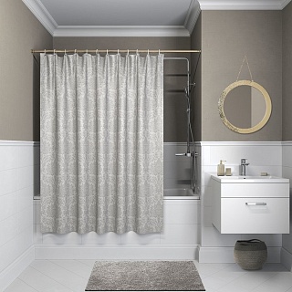Штора для ванной комнаты, IDDIS, 180*180 см, полиэстер DECOR D01P118i11