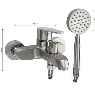 MAGNUS Смеситель д/ванны кор/изл, нерж. ст 304. код: 9242