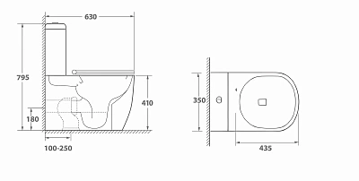 Унитаз-компакт Cerutti SPA "VINCE Tornado" безободковый сид.дюропл. м/лифт CT10373