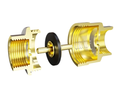 Клапан обратный 1/2" пружинный латунный шток LD Pride 58.15. Ру 40. В-В (24)