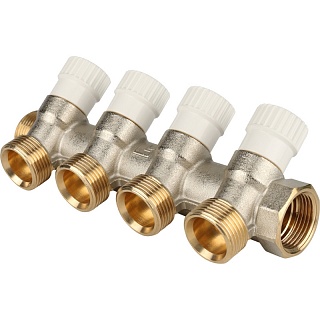 Коллектор распределительный  3/4", 4 отвода 3/4" EK (SMB 6851 343404) STOUT