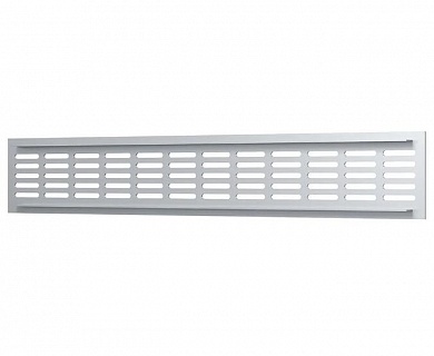 Решетка 4810DP Al Silver переточная алюм. с покрытием полимерной эмалью 480x100 (48)  
