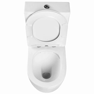 Унитаз-компакт безободковый Vincea "Evo" белый .сиденье slim м/л  VT2-34 (VT2B-34 + VT2T-34)