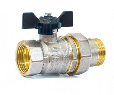 Кран шаровый LD Pride 47.25. ВГШ.Б Ду 25 Ру40 бабочка с американка (6)
