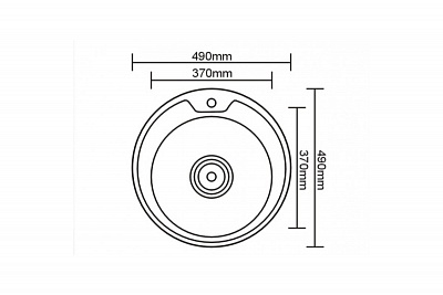 Мойка нерж врезная  MELANA D490  (0,6х160)  (151/2D/255D ) декор