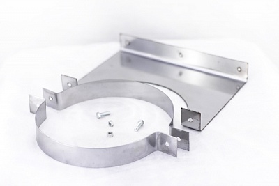 Кронштейн стеновой (длина до хомута 90 мм)  250 нерж 1 мм