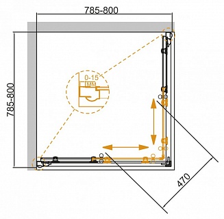 ДУШЕВОЙ УГОЛОК CEZARES GIUBILEO-A-2-80-SCORREVOLE-C-Br