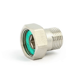 Соединение с накидной гайкой НВ 3/4х1" с плоской прокладкой никелированное  (624N3400) 