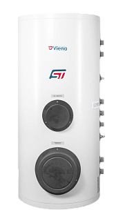 Бойлер Viena ST 200D (напольный, нерж. сталь 316, 2 змеевика 30+30Квт, фланец для прочистки)