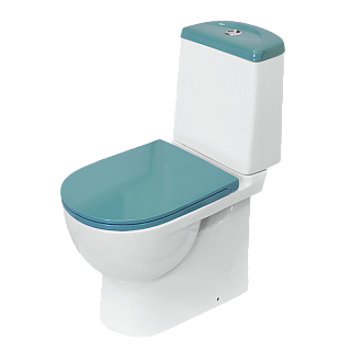 Унитаз-компакт "BESTComfort Бирюзовый " сиденье мультилифт (Самара) АКЦИЯ!