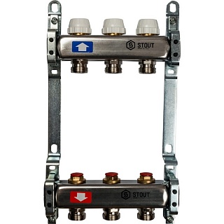 Коллектор 3-вых. нерж.ст. без расходомер. (SMS 0922 000003) STOUT 