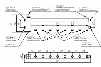 Балансир. коллектор BM-60-5D Pmax=60 кВт ст. 09Г2С 