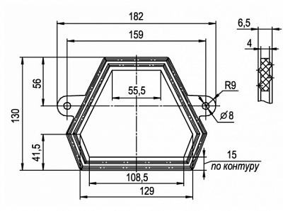Прокладка для унитаза трапецивидная Самара  