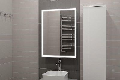 Зеркало-шкаф 60 "ALLURE" 600х800 ЛВ подсветка, сенсор  Континент