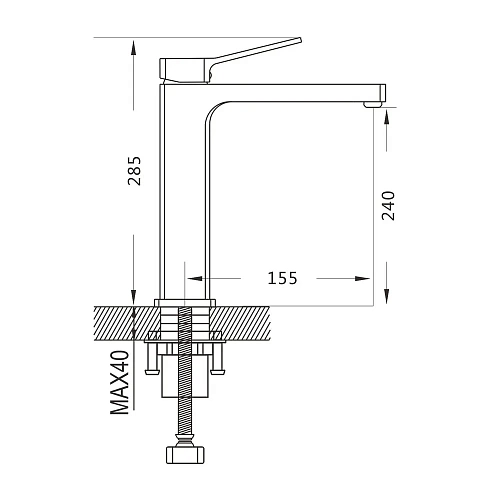 Смеситель д/раковины SHEVANIK высокий белый мат. S9911C