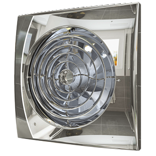 Вентилятор AURA 5C CHROME (настенный,потолочный,уровень шума 25 дб.) D125 осевой вытяжной(16)