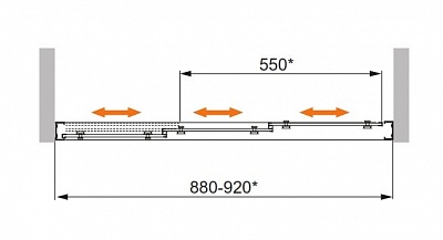 ДУШЕВАЯ ДВЕРЬ В НИШУ CEZARES FAMILY-B-BF-3 170-C-Cr