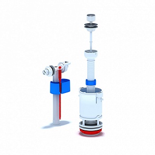 Арматура д/унитаза 1/2" Ани с боковой подводкой с пласт. штуцером, ШТОК WC4050 (20)
