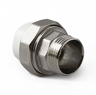 Разборное соед.25*1/2"нар.рез. белый (10/50) ПРО АКВА (РА21012)