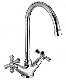 Смеситель д/кухни "BENEFIT" (2505С)  2хвент. повор.излив 315мм LEMARK 