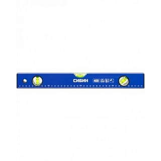 Уровень СИБИН 400мм (коробчатый, 3и ампулы, имзмер.линейка) 34605-040