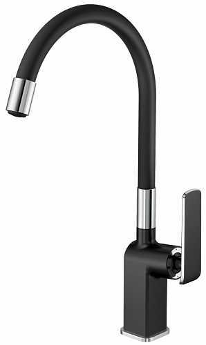 Смеситель д/кухни Haiba HB73548-7 черный/хром