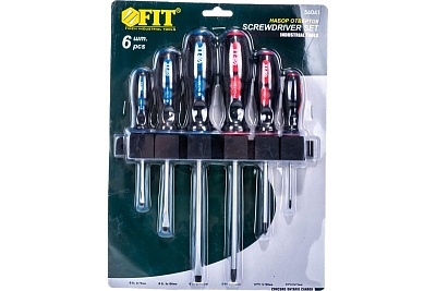 Набор отверток (PH,,SL) "Универсал" FIT прорезиненные ручки (56041)