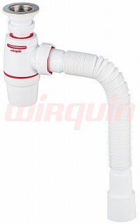 Сифон NEO AIR с выпуском 1½ х 40 мм и с гофротрубой L800 мм, 40х40/50 мм (30987083)