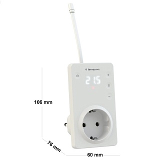 Терморегулятор Terneo SRZ, в розетку, воздух 0-30°C, AC230V, 16A, DS Electronics