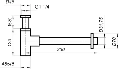 Сифон для раковины  BB-SMQ2-01 хром