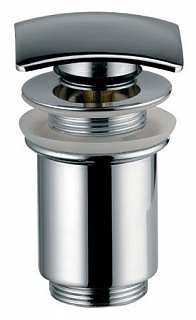 Донный клапан KAISER хром. квадрат с переливом (8034)