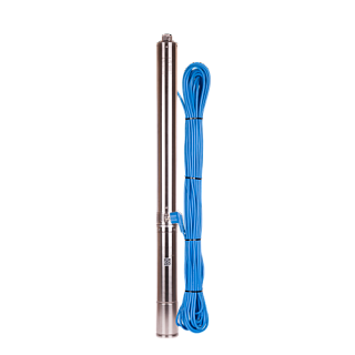 Насос скваж 3,5" ASP1.8E-80-90, G1"вн.р., Qmax=60л/мин, Hmax=100м, 1х220В, P1=1.2кВт, кабель 80м (3280) Aquario