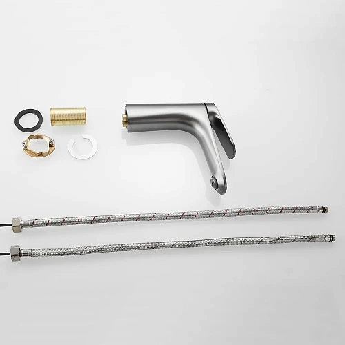 Смеситель д/раковины SHEVANIK оружейная сталь S8501T