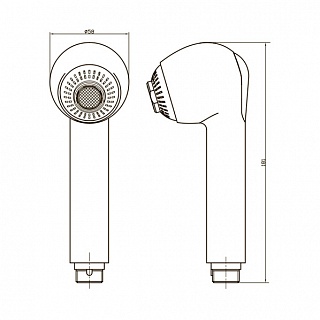 Лейка вытяжная 2-х позиц. OLIO  пласт.хром 1/2 переключатель кнопочный, подвес..ARGO 20.4271 Р