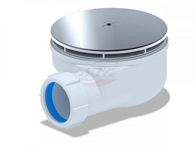 Сифон для душевого поддона 1 1/2"*90 , h 53 мм, хром Ани пласт E350C  