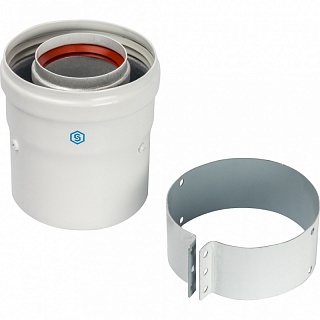 Элемент дымохода DN60/100 адаптер верт. коакс. SCA-6010-230100 STOUT(Vaillant,Protherm) 