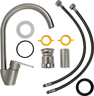 MAGNUS Смеситель д/кухни, нерж. ст. марка 304, код: 9245