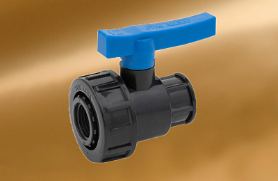 Кран шаровый компрессионный разъёмный   ПНД 1/2*1/2" (ВР/ВР) ТПК АКВА (10/60)