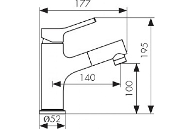 Смес д/раковины Kaiser Douglas, c выдвижной лейкой (12111)