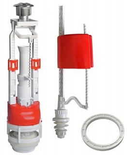 Арматура д/унитаза 1/2" нижняя подводка 2-ная кнопка ИНКОЭР  СБ2-НпрНРФ-АА-В Р (417383)