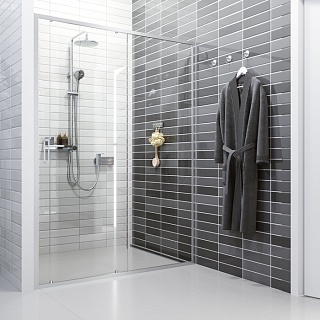 Душевая дверь, глянцевый ал. проф., 130х195, Zodiac, IDDIS, ZOD6CS3i69