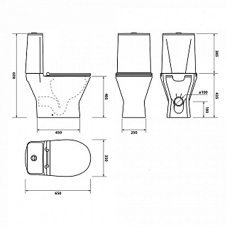 Унитаз-компакт, Edifice, IDDIS, EDI2DSEi24
