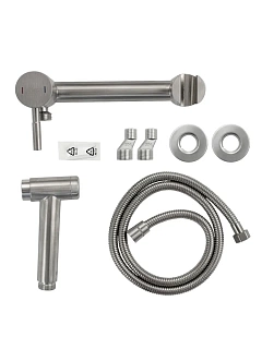 GFmark Смеситель гигиенический настенный САТИН из нержавеющей стали (2048) 